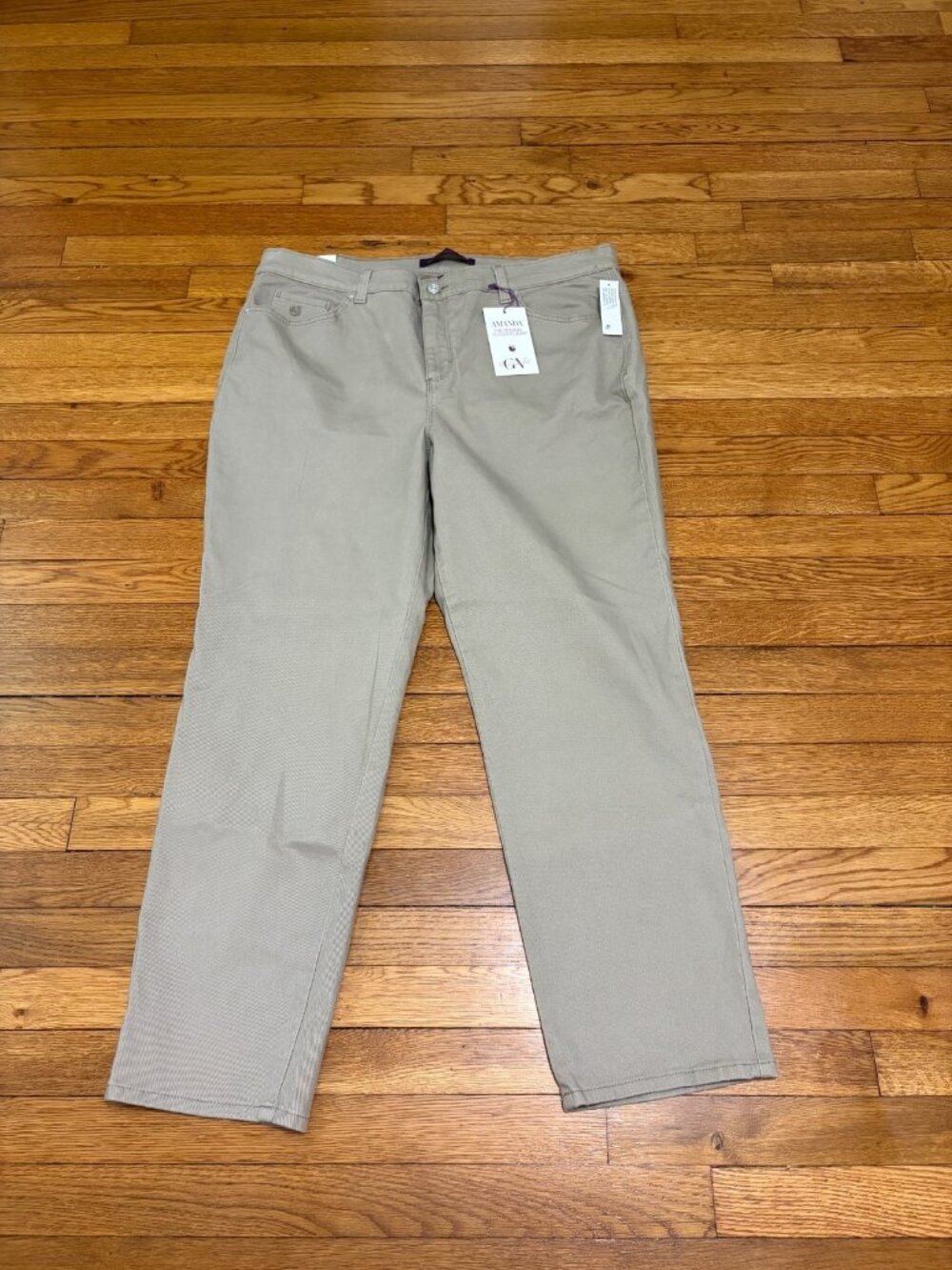 Gloria Vanderbilt Amanda Jeans Plus 18W Light Brown Slimming Stretch Denim NWT